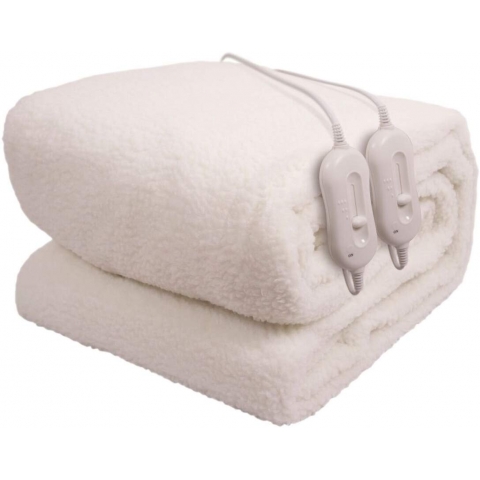 MYLEK Fully Fitted Double Fleece Electric Blanket - Electric-Blankets