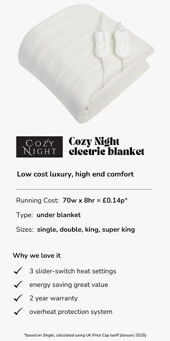 Cozy night electric blanket-features