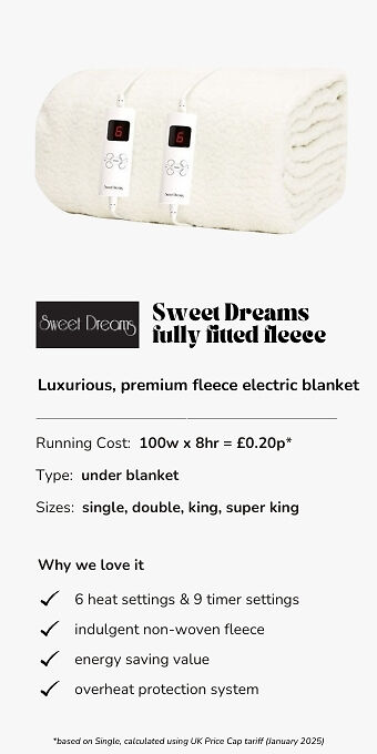 Sweet Dreams fleece electric blanket