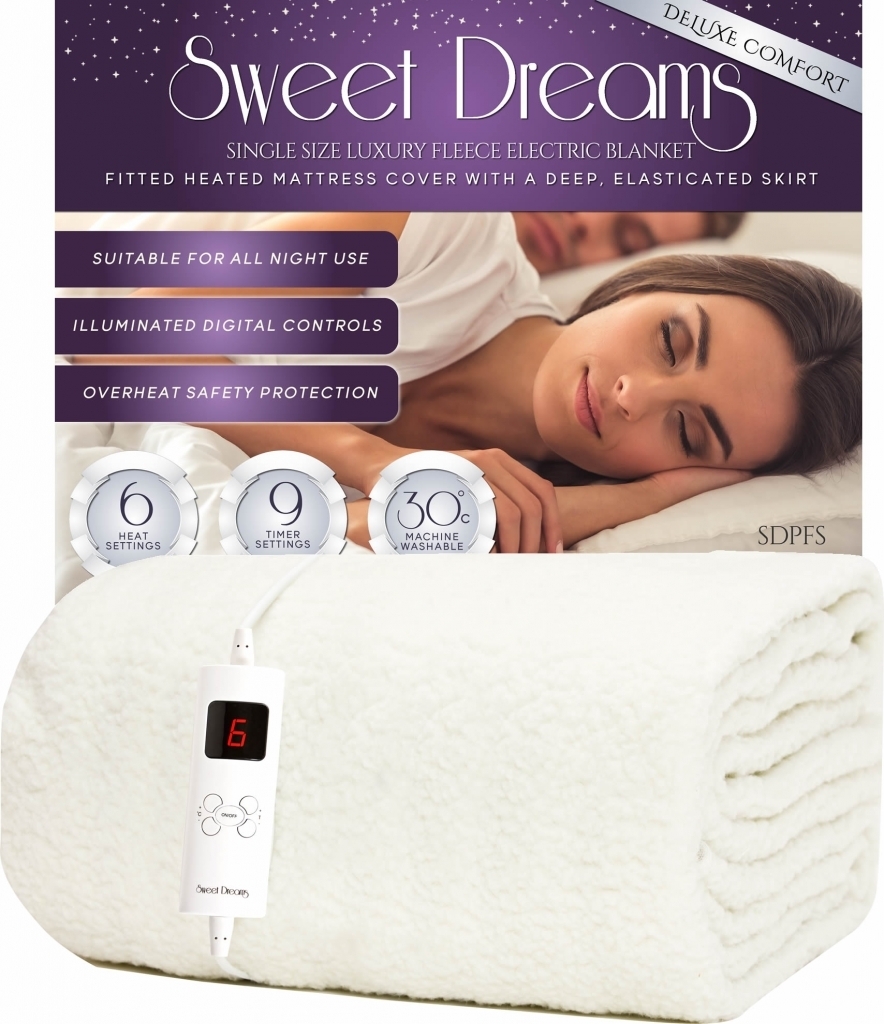 Sweet Dreams Fully Fitted Single Fleece Electric Blanket Electric Blankets